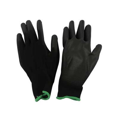 13 gauge knitted nylon coated black nitrile gloves/working nitrile gloves/safety working gloves