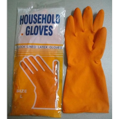 40g-80g dip flock lined household latex glove