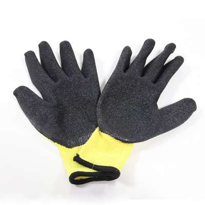 long sleeve latex gloves Sanjian Latex Coated cotton PU PVC Nitrile Rubber Coating Safety