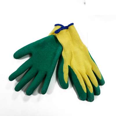 Latex Coated cotton glove rubber safety working latex gloves heat resistant