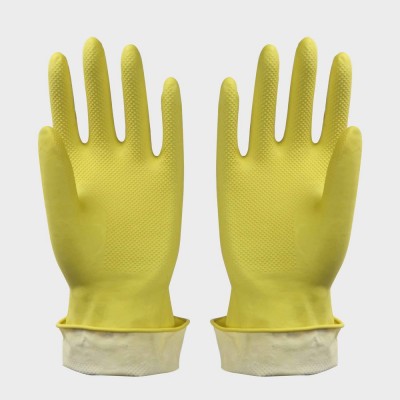 spray flock lined household latex gloves