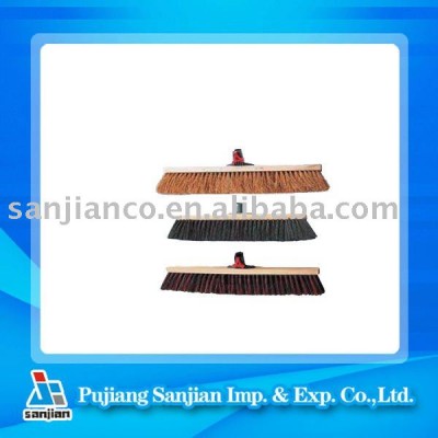 wooden block floor brush