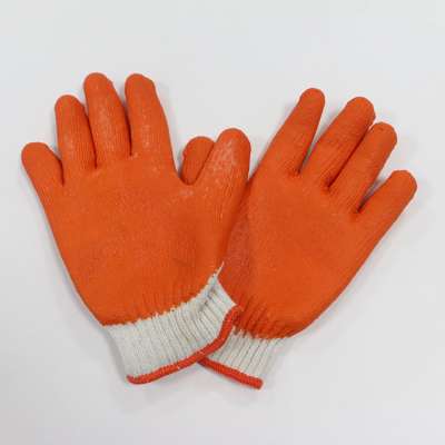 Hot selling 85g rubber coated latex gloves construction hand gloves